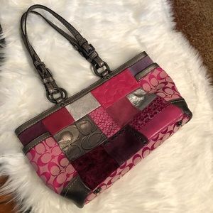 Coach | Pink Patchwork Shoulder Bag